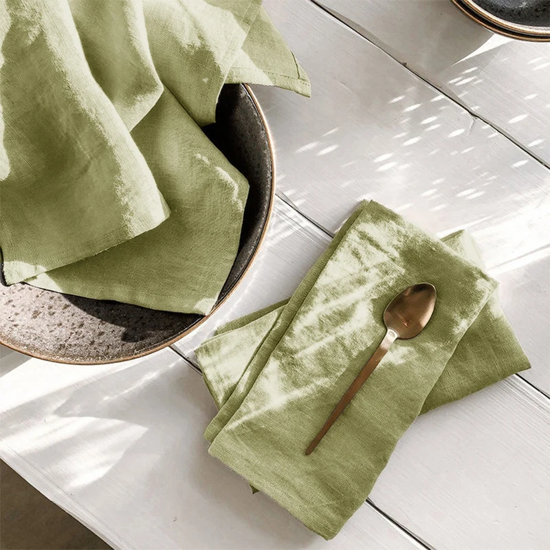 4PCS 100% Linen Napkins, Sage green 40x40cm Soft and Comfortable Durable Table Napkin,for Dinning Party Wedding Birthday Decor
4PCS 100% Linen Napkins, Sage green 40x40cm Soft and Comfortable Durable Table Napkin,for Dinning Party Wedding Birthday Decor