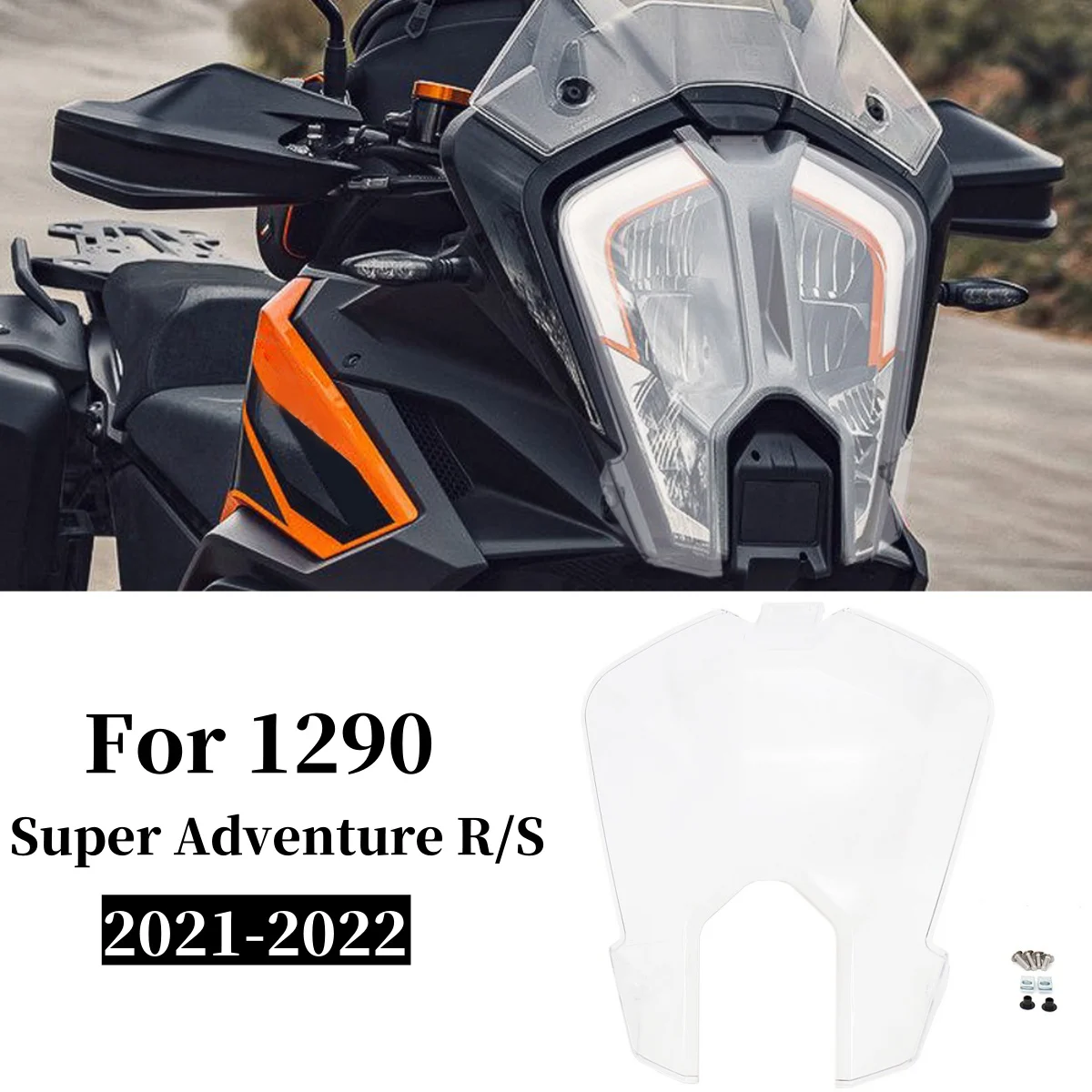 For 1290 Super Adventure R S 2021-2024 Motorcycle Headlight Protector Head Light Guard Front Lamp Transparent Protective Cover