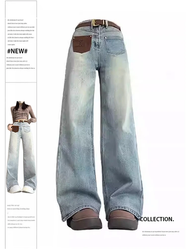 Women's Blue Y2k Jeans Harajuku Japanese 2000s Style Aesthetic Baggy Denim Trousers Oversize Jean Pants Vintage Trashy Clothes
Women's Blue Y2k Jeans Harajuku Japanese 2000s Style Aesthetic Baggy Denim Trousers Oversize Jean Pants Vintage Trashy Clothes