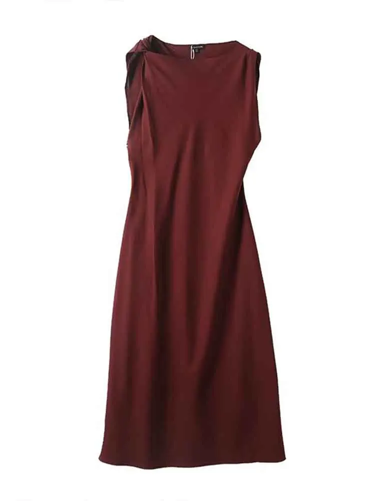 European style new women's fashion versatile minimalist style neckline design long sleeveless dress
European style new women's fashion versatile minimalist style neckline design long sleeveless dress