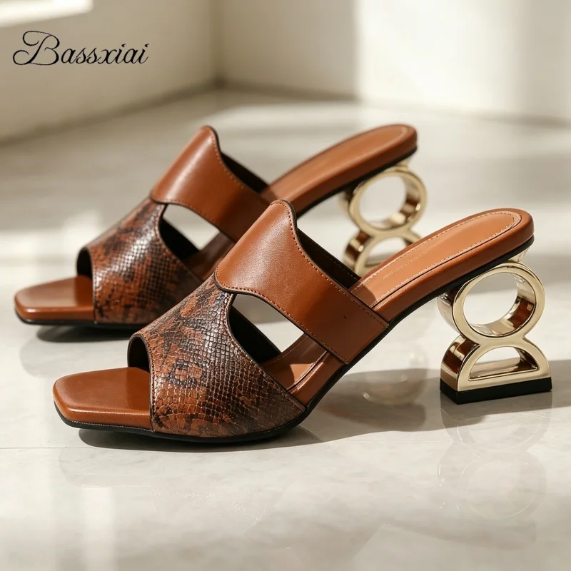 Individual Strange Heel Sandals Women Summer Square Open Toe Serpentine Slingbacks Slim Mules For Girls
Individual Strange Heel Sandals Women Summer Square Open Toe Serpentine Slingbacks Slim Mules For Girls