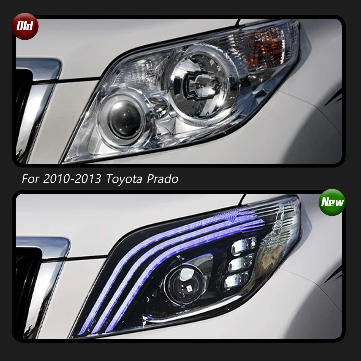 TYPY New LED Head Lamp Upgrade Modified For Toyota Prado LED Headlight 2010-2013 Dynamic Signal Head Lamp Auto Accessories
TYPY New LED Head Lamp Upgrade Modified For Toyota Prado LED Headlight 2010-2013 Dynamic Signal Head Lamp Auto Accessories
