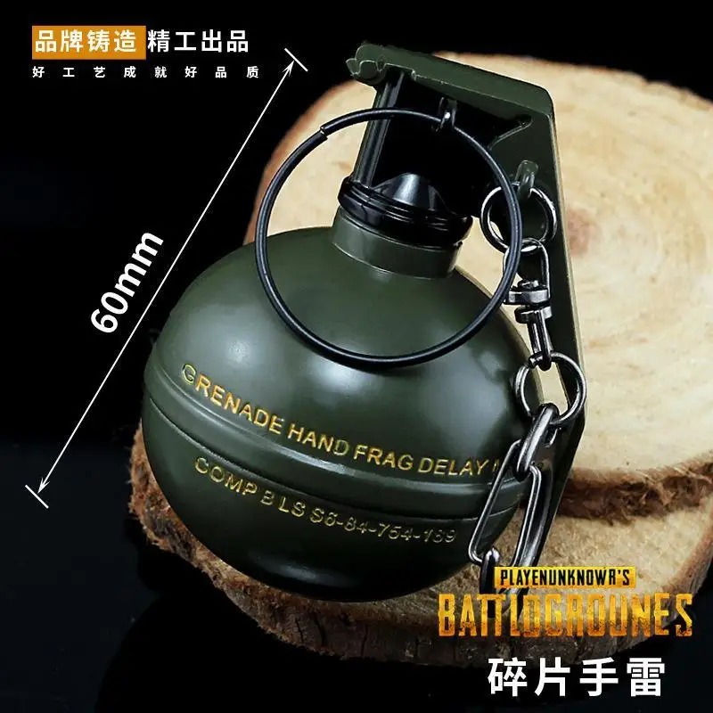 6cm Game Peripheral Fragments Grenades Alloy Weapon Models Chicken Eating Keychains
6cm Game Peripheral Fragments Grenades Alloy Weapon Models Chicken Eating Keychains