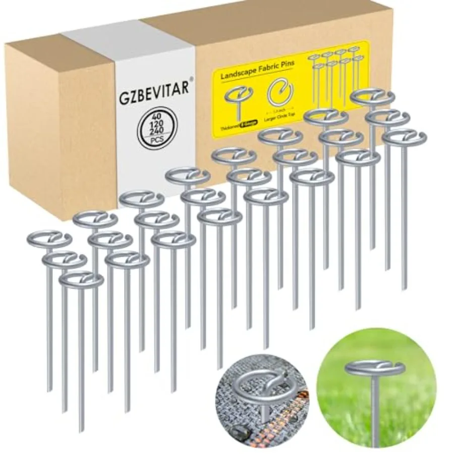 Landscape Fabric Pins, Thickened 8 Gauge Circle Top Landscape Pins, Not Easy to Bend 6 inch Galvanized Landscape Fabric Stakes,
Landscape Fabric Pins, Thickened 8 Gauge Circle Top Landscape Pins, Not Easy to Bend 6 inch Galvanized Landscape Fabric Stakes,