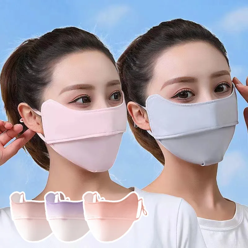 Sunscreen mask Women's summer thin ice silk mask Anti-ultraviolet non-trace three-dimensional sunshade face mask
Sunscreen mask Women's summer thin ice silk mask Anti-ultraviolet non-trace three-dimensional sunshade face mask