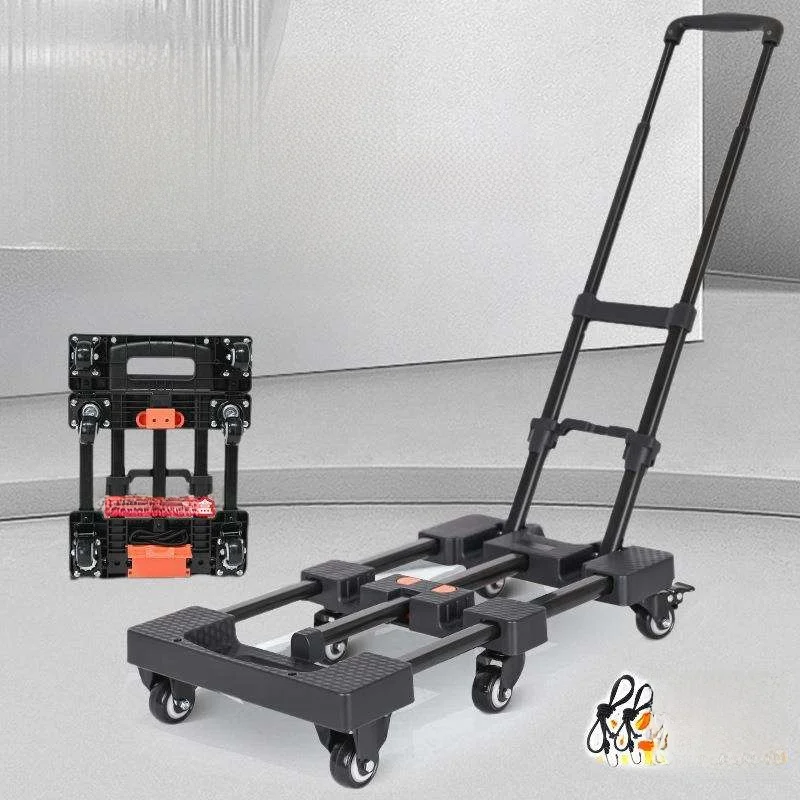 Portable Folding Hand-Pulled Cart Retractable Handle Stainless Steel Body Home Use Flatbed Miniature Goods Mover Shopping Cart
Portable Folding Hand-Pulled Cart Retractable Handle Stainless Steel Body Home Use Flatbed Miniature Goods Mover Shopping Cart