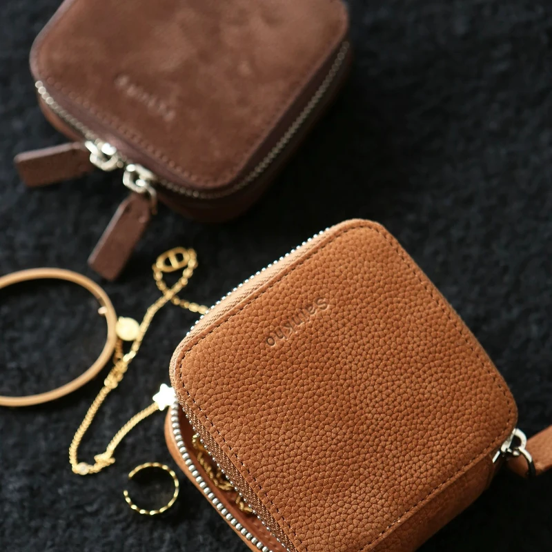 Genuine Leather Travel Jewelry Case - Compact Roll Organizer Pouch for Rings Necklaces Earrings, Portable Small Jewelry Box
Genuine Leather Travel Jewelry Case - Compact Roll Organizer Pouch for Rings Necklaces Earrings, Portable Small Jewelry Box
