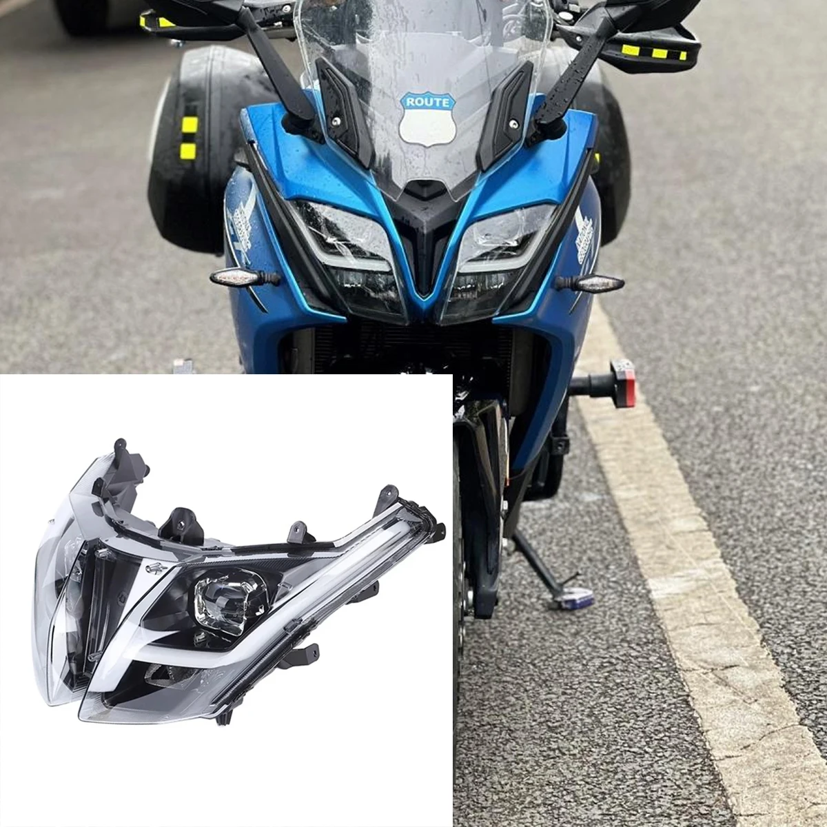 Motorcycle original factory headlights 400GT headlights transparent glass headlights Fit For CFMOTO 650GT GT400/650
Motorcycle original factory headlights 400GT headlights transparent glass headlights Fit For CFMOTO 650GT GT400/650