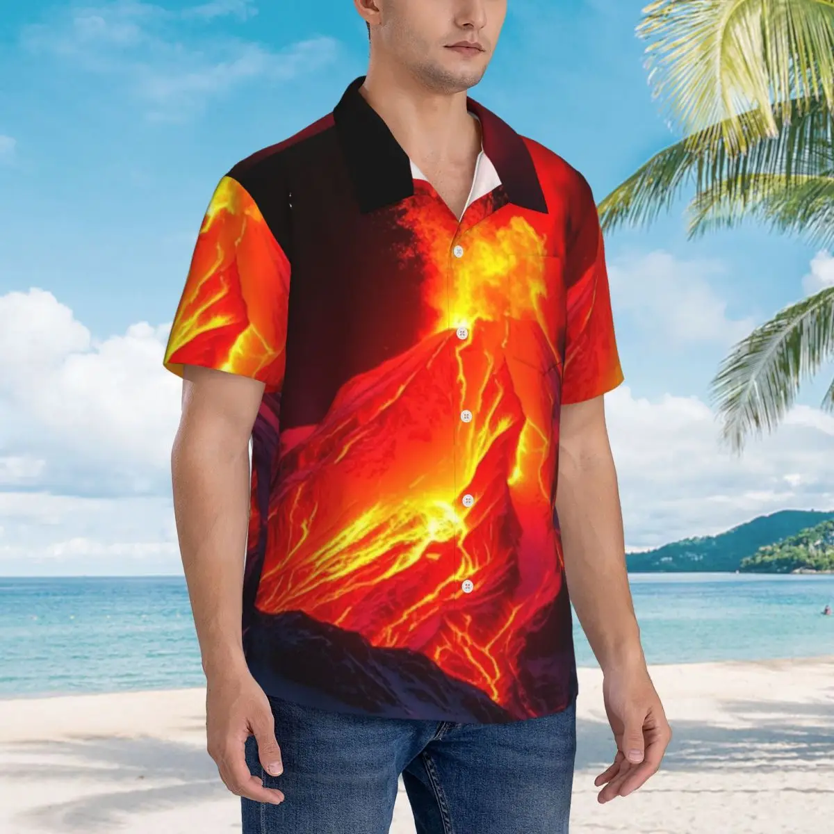 Volcano In The Snow Hawaiian Shirts Casual Men Short Sleeve Shirt for Summer Beach Men's Button Tops
Volcano In The Snow Hawaiian Shirts Casual Men Short Sleeve Shirt for Summer Beach Men's Button Tops