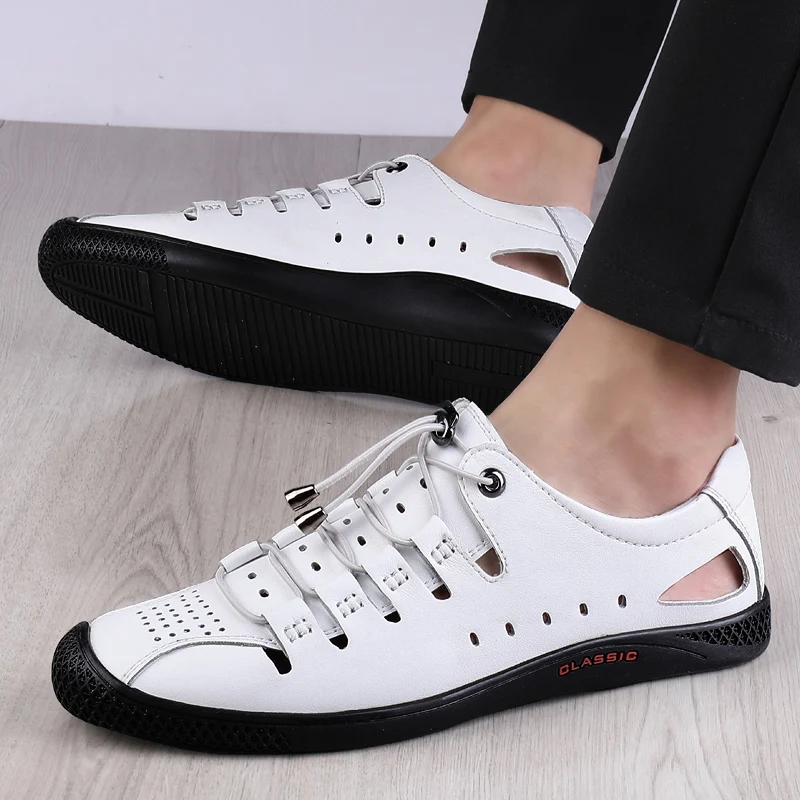 2023 Men Summer Lightweight Sandals New Leather Hollow Men's Breathable Sandals Casual Shoes Non-slip Shoes Beach Shoes Sandals
2023 Men Summer Lightweight Sandals New Leather Hollow Men's Breathable Sandals Casual Shoes Non-slip Shoes Beach Shoes Sandals