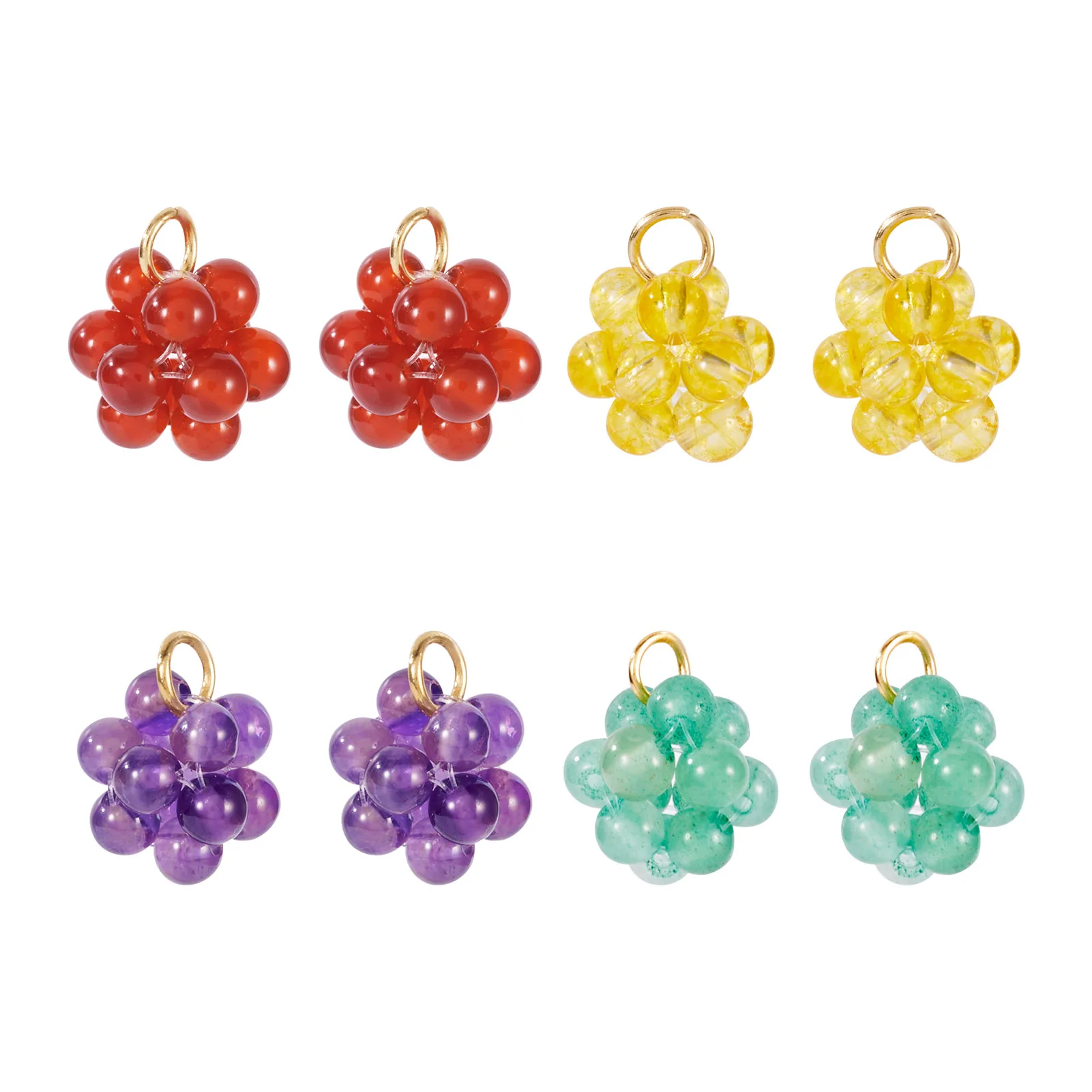 8Pcs 3D Grape Glass Pendants with Copper Wire for Women's Necklace Bracelet Dangle Earrings Jewelry Making Supplies Crafts
8Pcs 3D Grape Glass Pendants with Copper Wire for Women's Necklace Bracelet Dangle Earrings Jewelry Making Supplies Crafts