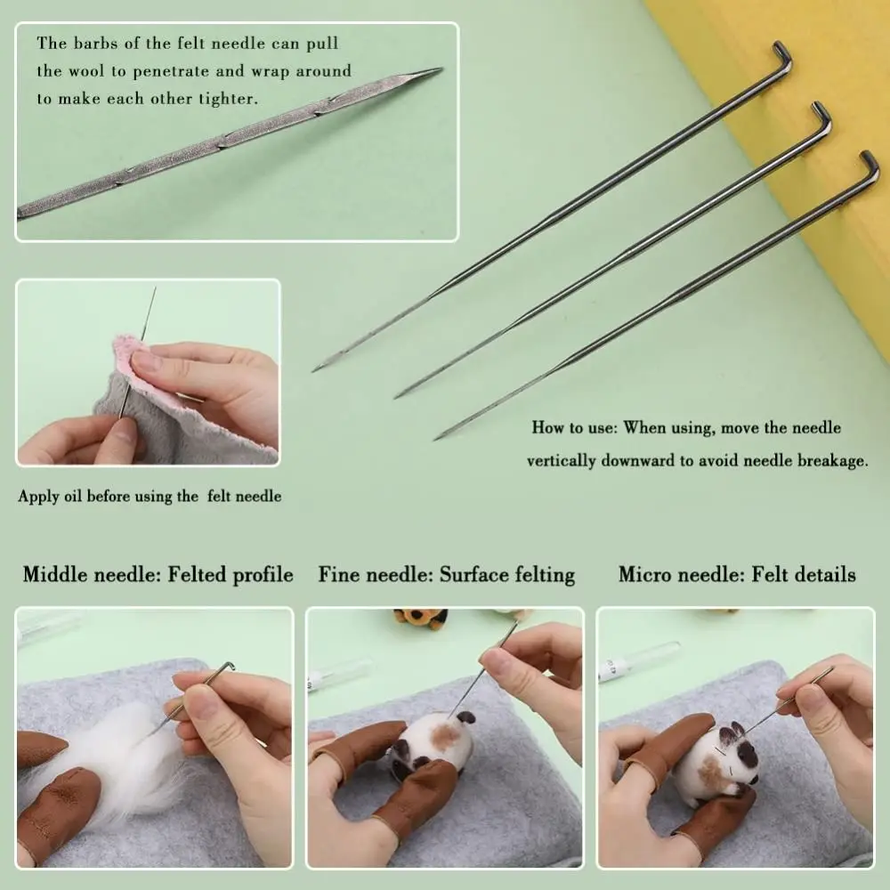 Needlework Needle Felting Kit Animal Package Material Felting Starter Kit Wool Felting Handmade DIY Wool Felt Materials Set Needlework Needle Felting Kit Animal Package Material Felting Starter Kit Wool Felting Handmade DIY Wool Felt Materials Set