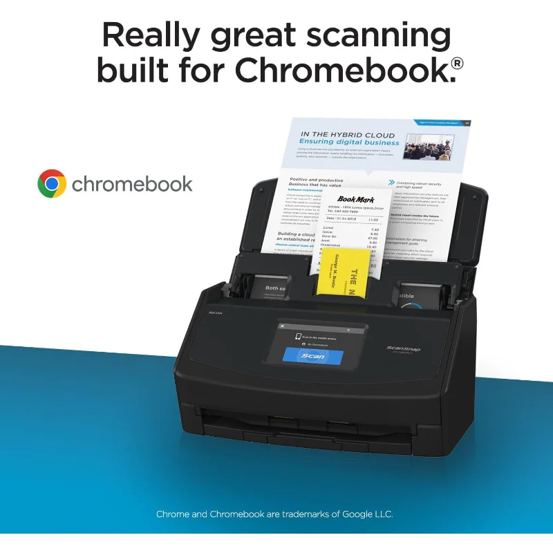 Беспроводной цветной дуплексный сканер документов ScanSnap iX1600 Chromebook Edition, совместимый с ChromeOS, черный
Беспроводной цветной дуплексный сканер документов ScanSnap iX1600 Chromebook Edition, совместимый с ChromeOS, черный