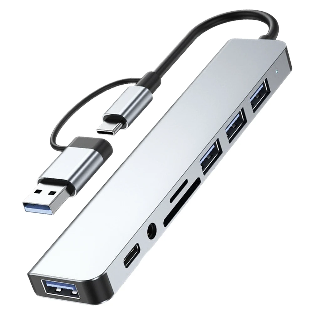 USB-порты TypeC, алюминиевый многопортовый USB-концентратор с быстрой передачей данных, расширитель USB-порта USB3 0 USB2 0, устройство чтения карт, разветвитель для ноутбука
USB-порты TypeC, алюминиевый многопортовый USB-концентратор с быстрой передачей данных, расширитель USB-порта USB3 0 USB2 0, устройство чтения карт, разветвитель для ноутбука
