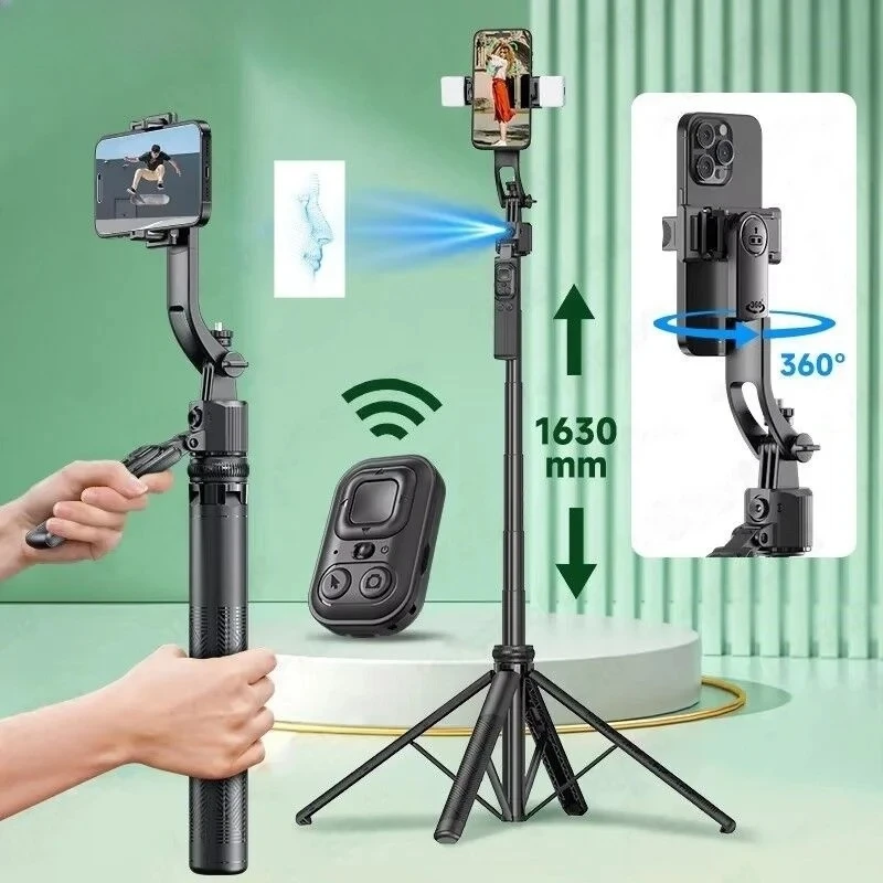 1.62m AI Follow-Up Selfie Stick Fully Automatic With Bluetooth Remote Intelligent Anti Shake Pan Tilt Handheld gimbal
1.62m AI Follow-Up Selfie Stick Fully Automatic With Bluetooth Remote Intelligent Anti Shake Pan Tilt Handheld gimbal