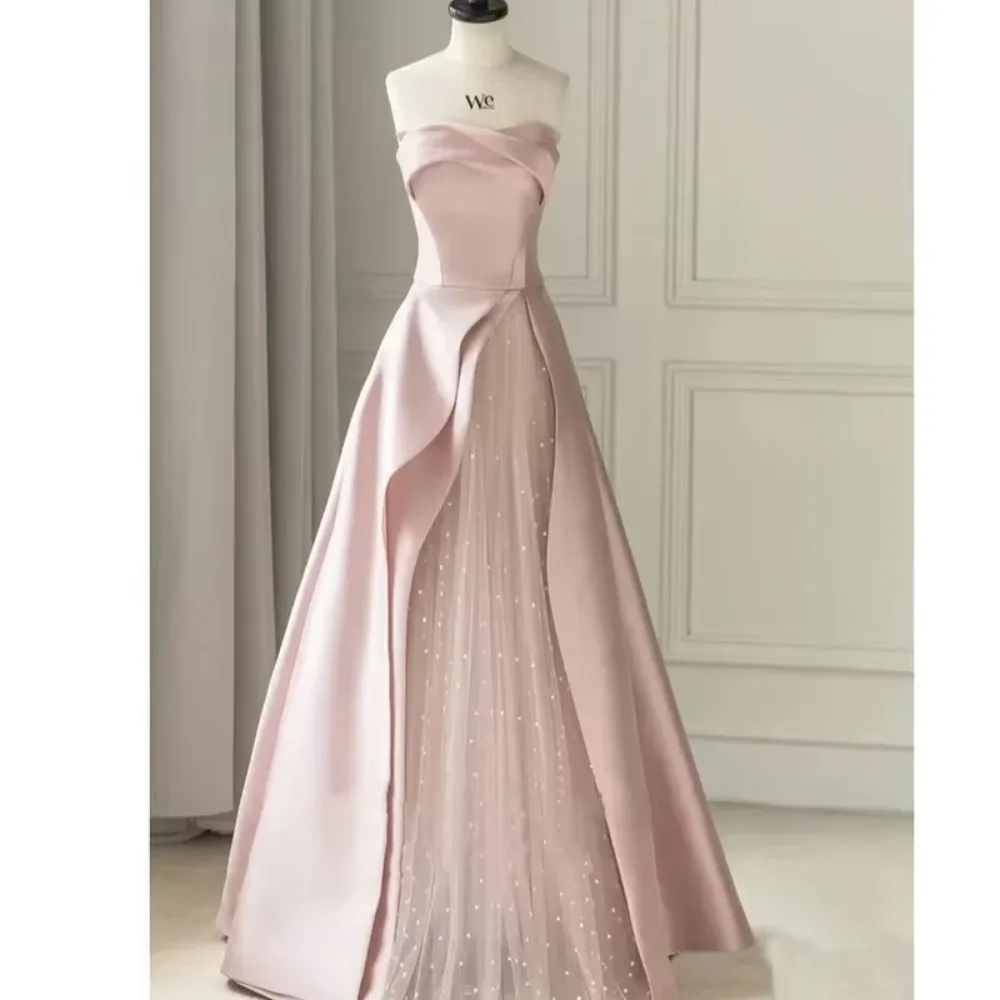 Sexy Strapless Wedding Evening Dress Women Fashion Mesh Big Swing Bridesmaid Party Long Dresses Banquet Prom Vestido 3XL Clothes
Sexy Strapless Wedding Evening Dress Women Fashion Mesh Big Swing Bridesmaid Party Long Dresses Banquet Prom Vestido 3XL Clothes