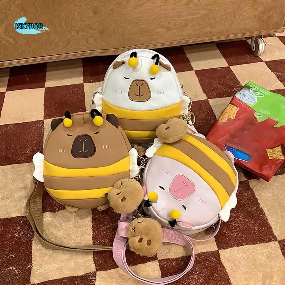 Cute Plush Doll Pendant Capybara Nylon Bag Large Capacity Bee Cartoon Shoulder Pouch White Soft Creative Crossbody Bag Gifts
Cute Plush Doll Pendant Capybara Nylon Bag Large Capacity Bee Cartoon Shoulder Pouch White Soft Creative Crossbody Bag Gifts