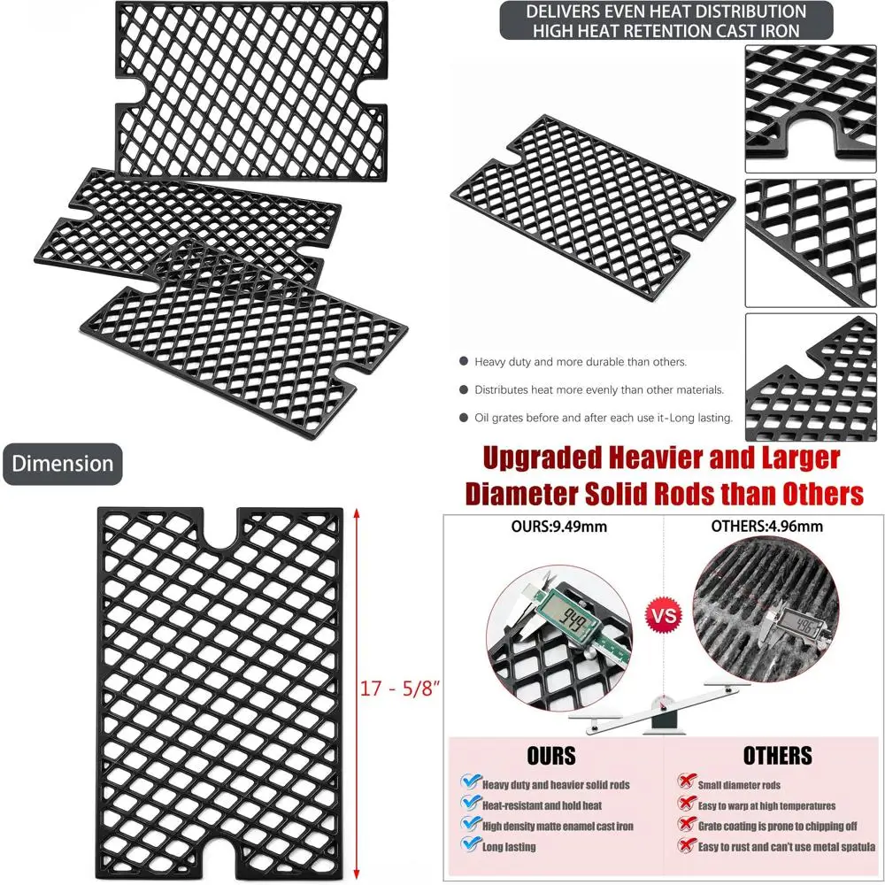 Запасные части для 6-конформенного гриля — чугунные решетки для гриля для приготовления пищи на открытом воздухе
Запасные части для 6-конформенного гриля — чугунные решетки для гриля для приготовления пищи на открытом воздухе