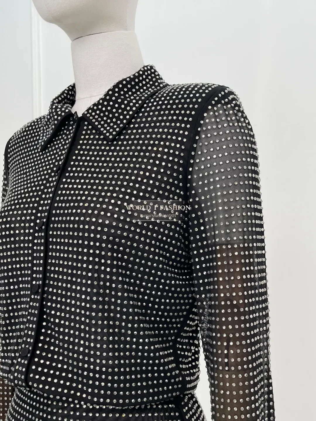 2025 New Beautiful Black Long Sleeve Diamonds Bodycon Mini Dress
2025 New Beautiful Black Long Sleeve Diamonds Bodycon Mini Dress