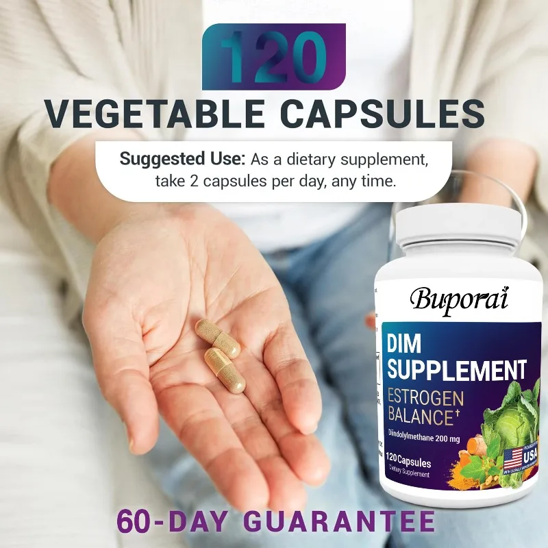 DIM Supplement 200mg Diindolylmethane - Relieves Menopausal Symptoms, Acne, and Hot Flashes; Supports Prostate Health
DIM Supplement 200mg Diindolylmethane - Relieves Menopausal Symptoms, Acne, and Hot Flashes; Supports Prostate Health