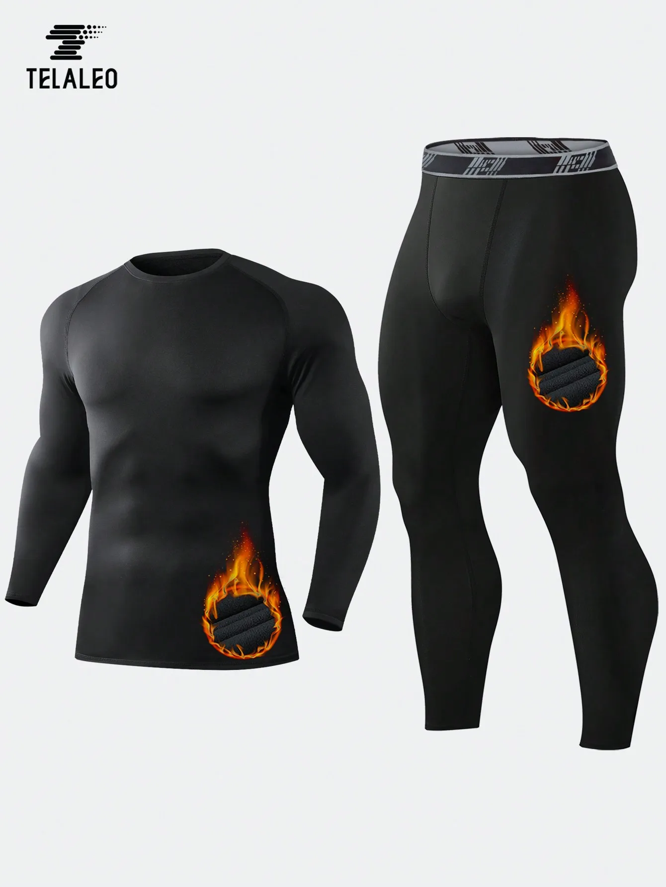 Мужской комплект термобелья с компрессионным эффектом и графическим дизайном в виде пламени для занятий спортом в холодную погоду
Мужской комплект термобелья с компрессионным эффектом и графическим дизайном в виде пламени для занятий спортом в холодную погоду