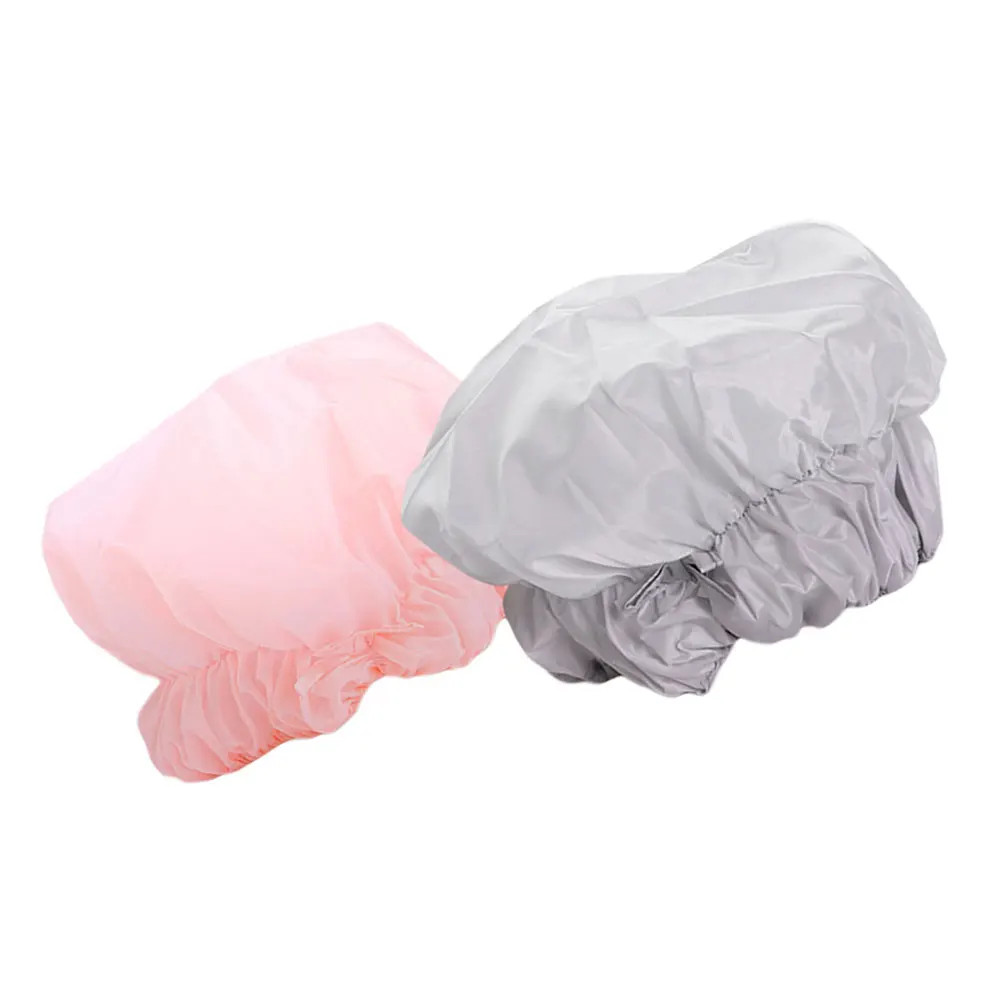 2pcs Waterproof Shower Cap Elastic Band Reusable Large Elasticity Women Bathing Hair Protection Polyester Material
2pcs Waterproof Shower Cap Elastic Band Reusable Large Elasticity Women Bathing Hair Protection Polyester Material