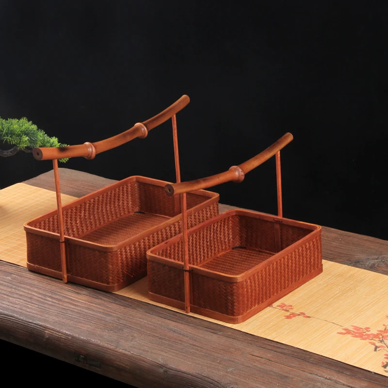 Китайская плетеная бамбуковая корзина ручной работы с лаковым покрытием, прямоугольная/круглая, для фруктов, чайного сервиза, хранения, в антикварном стиле
Китайская плетеная бамбуковая корзина ручной работы с лаковым покрытием, прямоугольная/круглая, для фруктов, чайного сервиза, хранения, в антикварном стиле