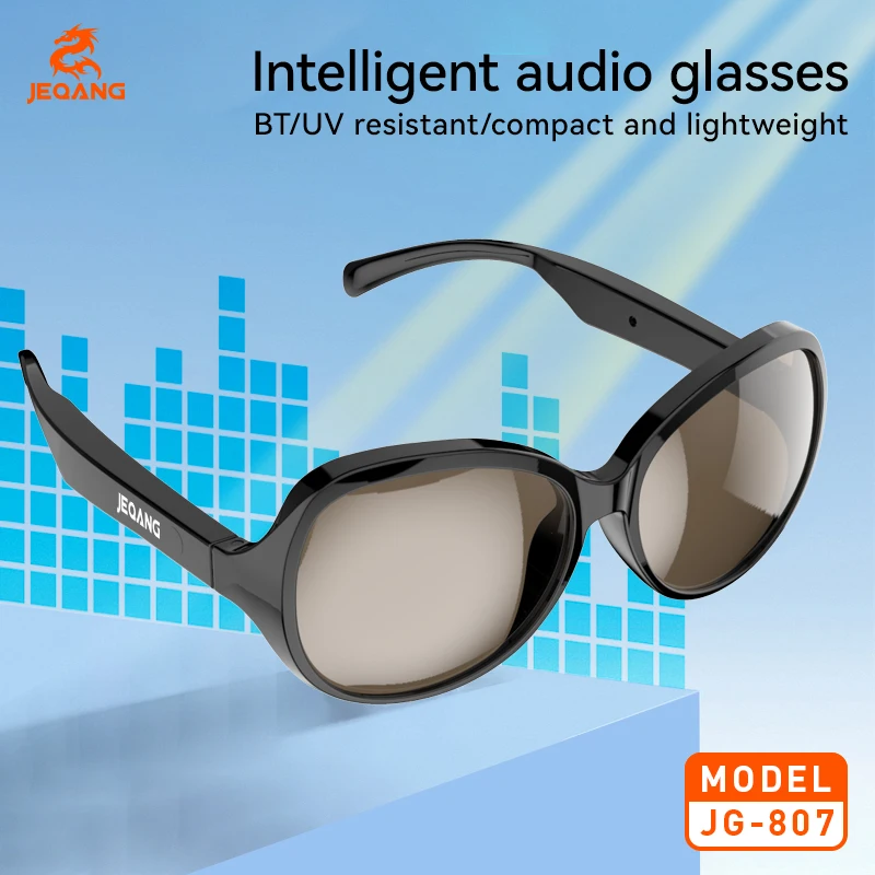 JEQANG JG-807 Bluetooth солнцезащитные умные очки для прослушивания музыки/электрический динамик 0916, зарядка типа C
JEQANG JG-807 Bluetooth солнцезащитные умные очки для прослушивания музыки/электрический динамик 0916, зарядка типа C