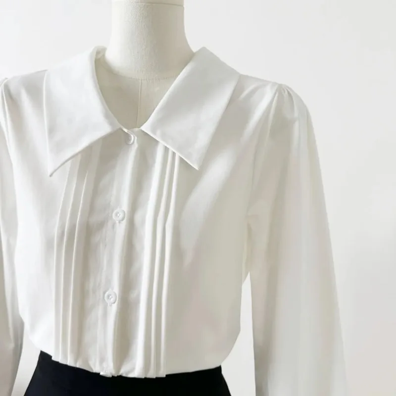 Белая женская рубашка-блузка в новом французском стиле, весенне-осенняя, элегантный дизайн, с длинными рукавами
Белая женская рубашка-блузка в новом французском стиле, весенне-осенняя, элегантный дизайн, с длинными рукавами