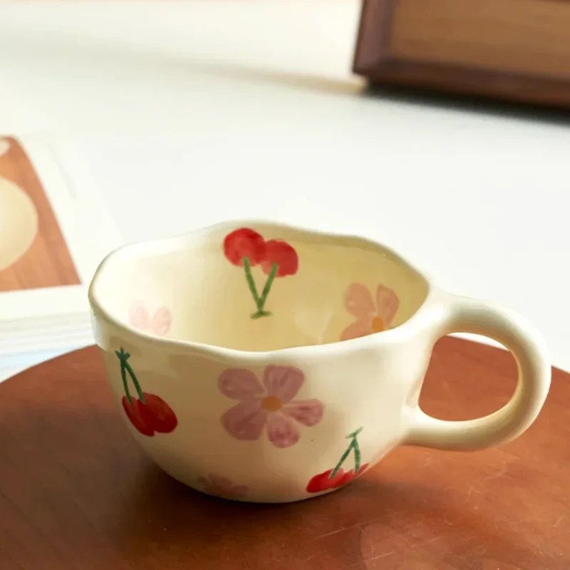New 2023 Ceramic Mug Coffee Cup Handmade Irregular Flower Milk Tea Cup Korean Style Oat Breakfast Mug
New 2023 Ceramic Mug Coffee Cup Handmade Irregular Flower Milk Tea Cup Korean Style Oat Breakfast Mug