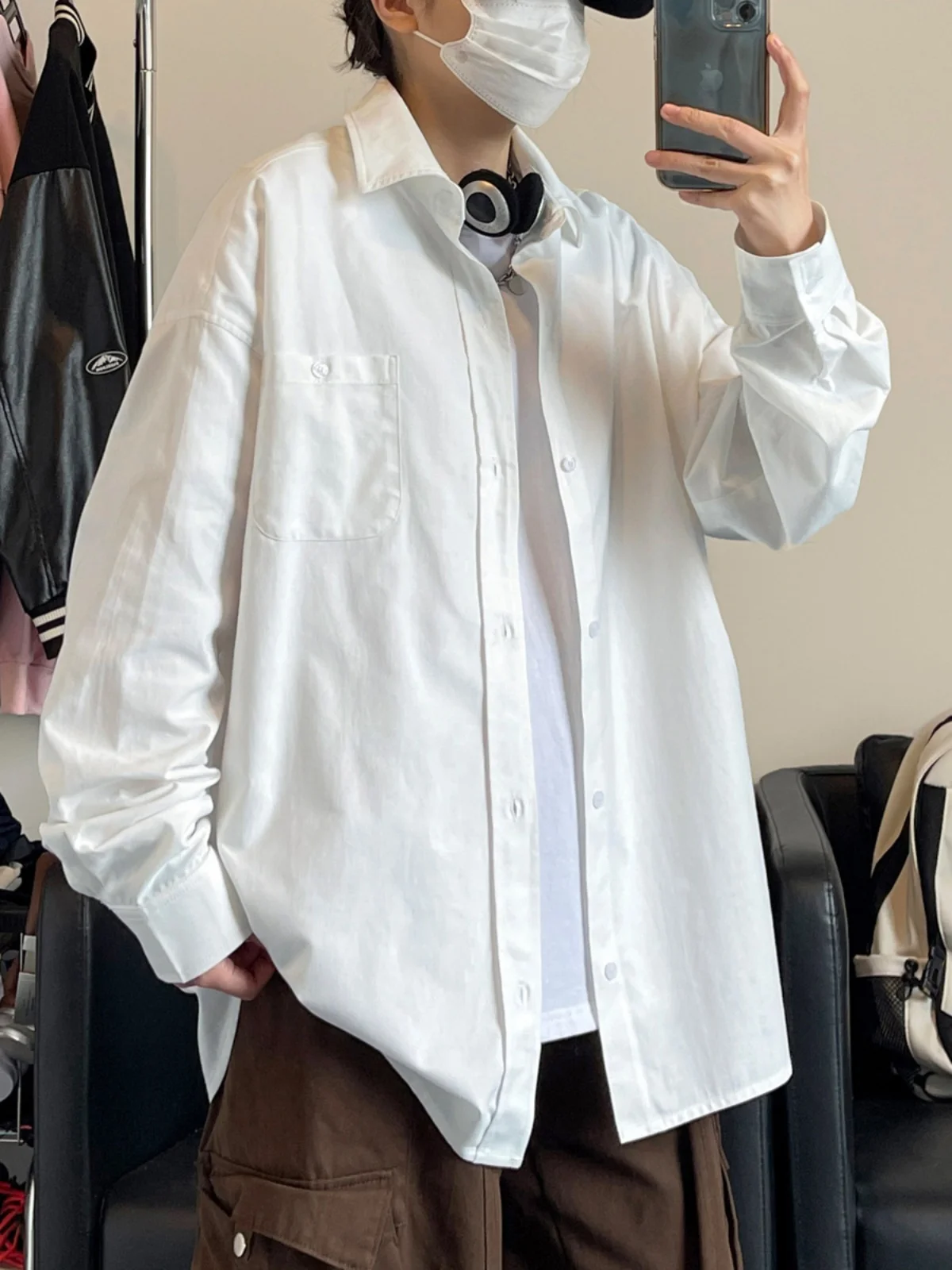 Spring New Loose Casual Men's Pure Color Jaet Heavyweight Hong Kong Sle irt Simple Top Trendy Cotton Polyester Blend
Spring New Loose Casual Men's Pure Color Jaet Heavyweight Hong Kong Sle irt Simple Top Trendy Cotton Polyester Blend