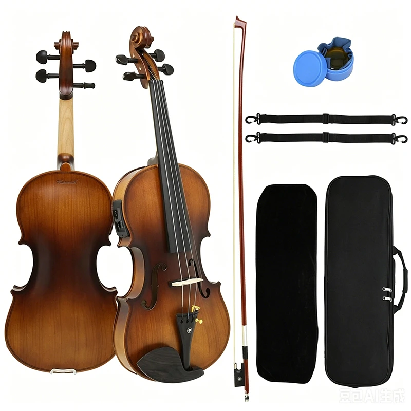Electroacoustic Violin Wooden 4X4 Violins Handmade Retro Matte Violin Full Set Adults Children Beginners Entry Level Violins
Electroacoustic Violin Wooden 4X4 Violins Handmade Retro Matte Violin Full Set Adults Children Beginners Entry Level Violins