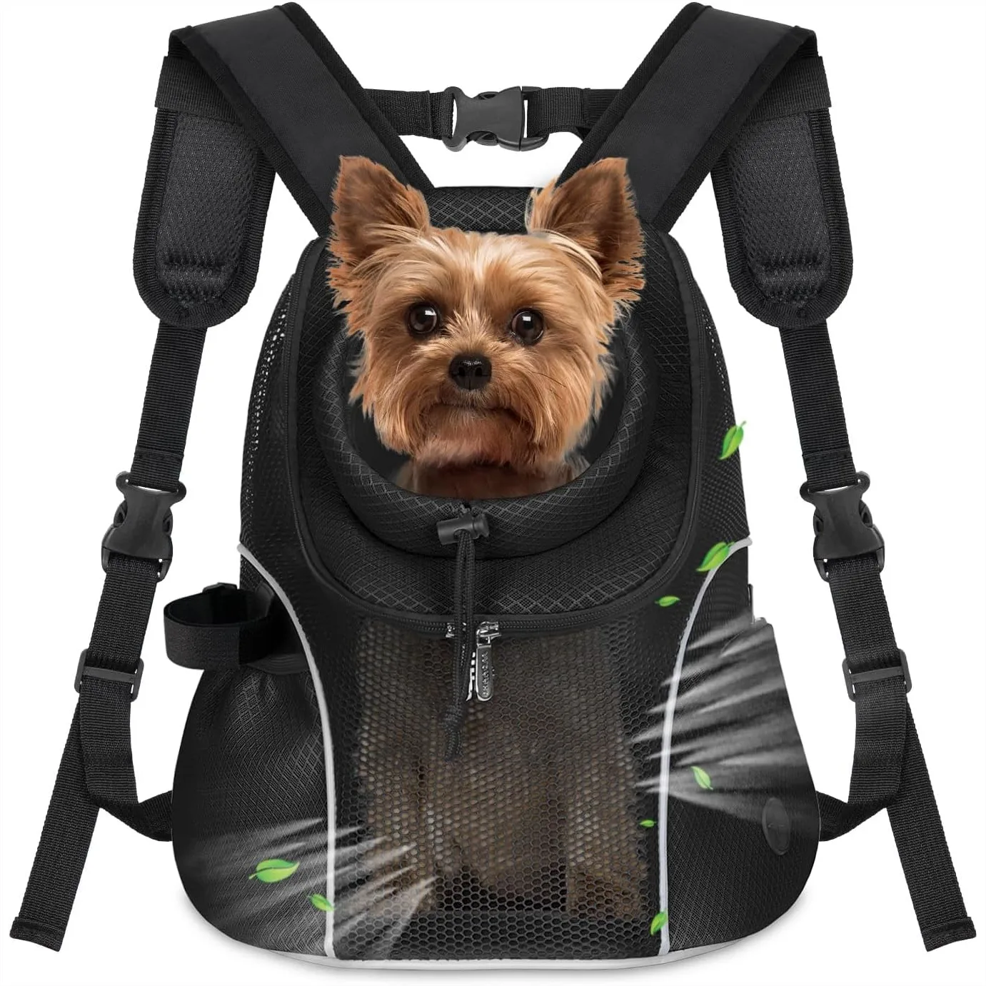 Dog Carrier Backpack for Small Dogs, Ventilated Mesh Travel Back Pack with Safety Belt for Hiking Cycling Outdoor Use, Black
Dog Carrier Backpack for Small Dogs, Ventilated Mesh Travel Back Pack with Safety Belt for Hiking Cycling Outdoor Use, Black