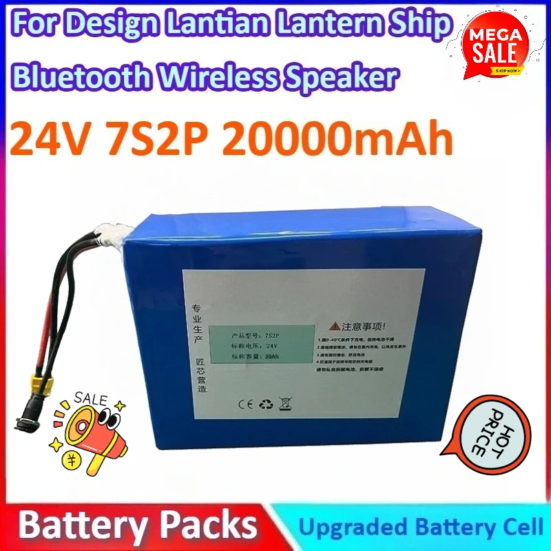 New 20000mAh 24V 7S2P General-purpose LiPo Battery Pack for Polymer Power Design Lantian Lantern Ship Bluetooth Wireless Speaker
New 20000mAh 24V 7S2P General-purpose LiPo Battery Pack for Polymer Power Design Lantian Lantern Ship Bluetooth Wireless Speaker