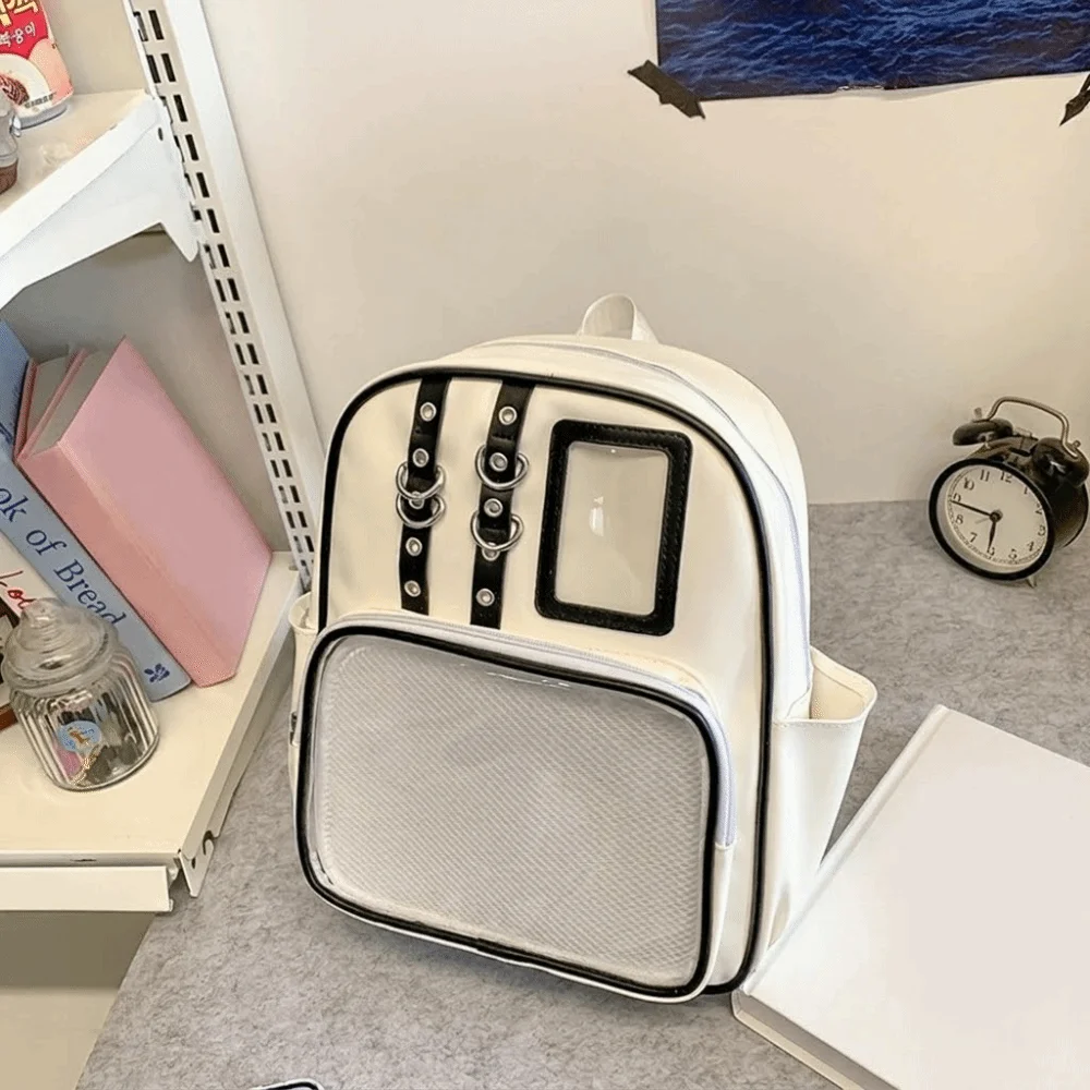 Sweet Transparent Transparent Rucksack Y2K Lolita Shoulder Bag Personality PU Ita Bag Women
Sweet Transparent Transparent Rucksack Y2K Lolita Shoulder Bag Personality PU Ita Bag Women