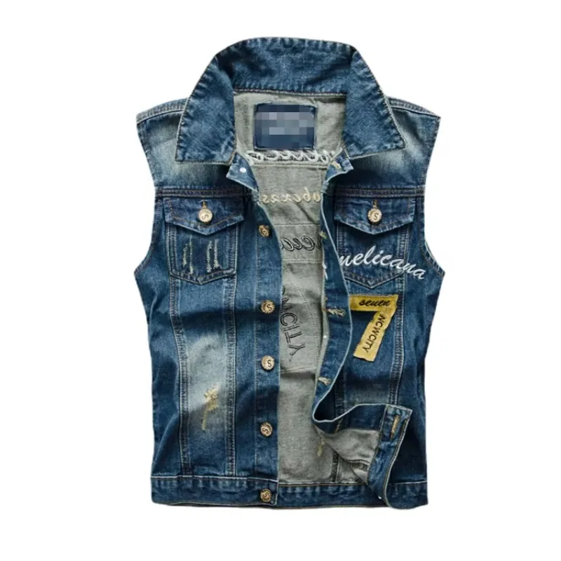 Men Slim Denim Vests Waistcoats Jackets Fashion Male Blue Fit Denim Coats Vests Large Size Punk Style Holes Jeans Vest Size 6XL
Men Slim Denim Vests Waistcoats Jackets Fashion Male Blue Fit Denim Coats Vests Large Size Punk Style Holes Jeans Vest Size 6XL