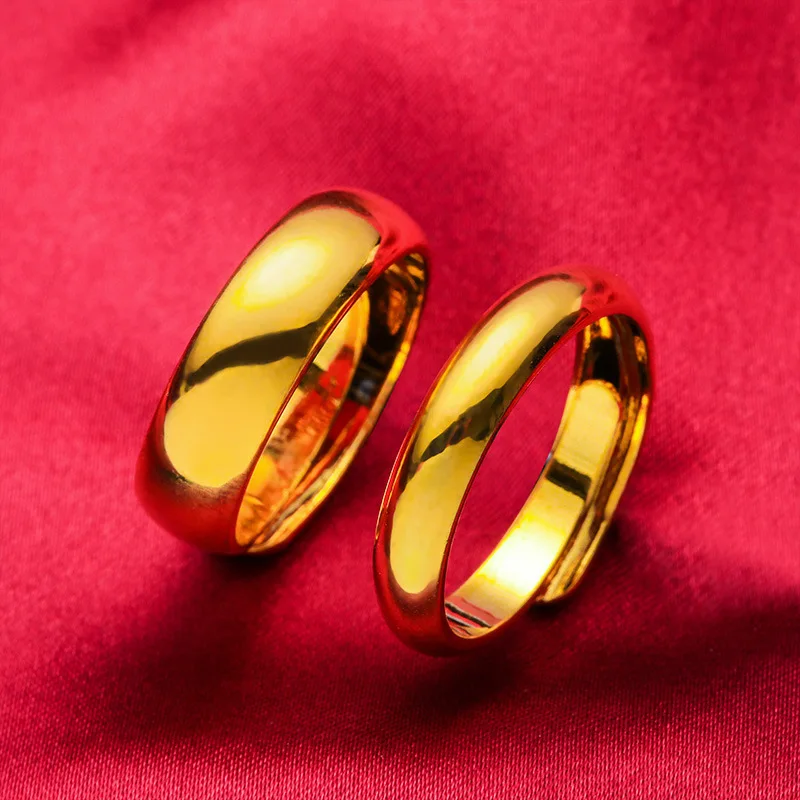 24K Gold Smooth Couple Rings | AU999 Pure Gold, minimalist round bands, mirror finish, matching designs for daily romance
24K Gold Smooth Couple Rings | AU999 Pure Gold, minimalist round bands, mirror finish, matching designs for daily romance