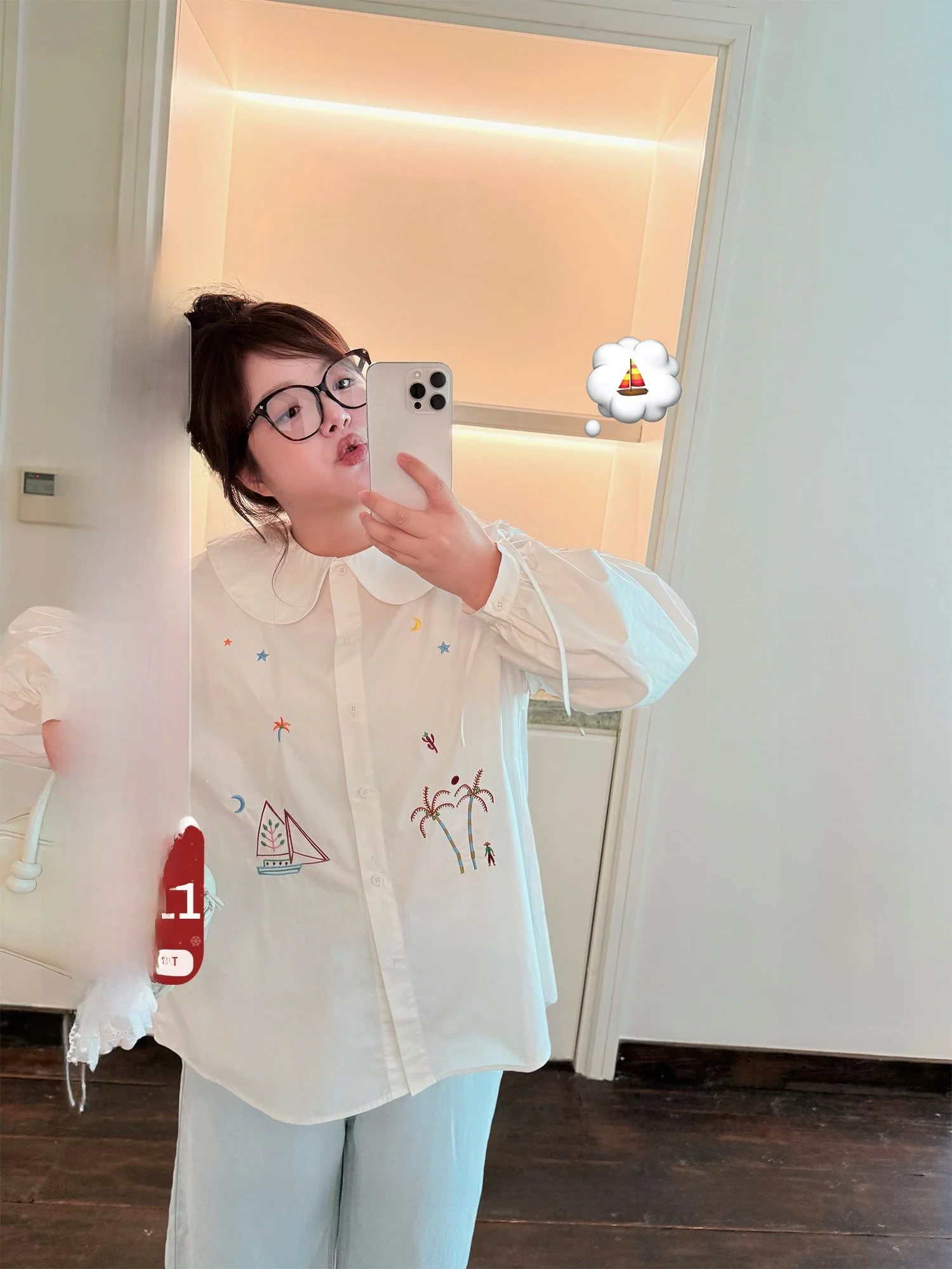 Ele Long Sve Cotton irt Вышитая детальная дышащая праздничная одежда женская свободная посадка на пуговицах PONGKIKI
Ele Long Sve Cotton irt Вышитая детальная дышащая праздничная одежда женская свободная посадка на пуговицах PONGKIKI