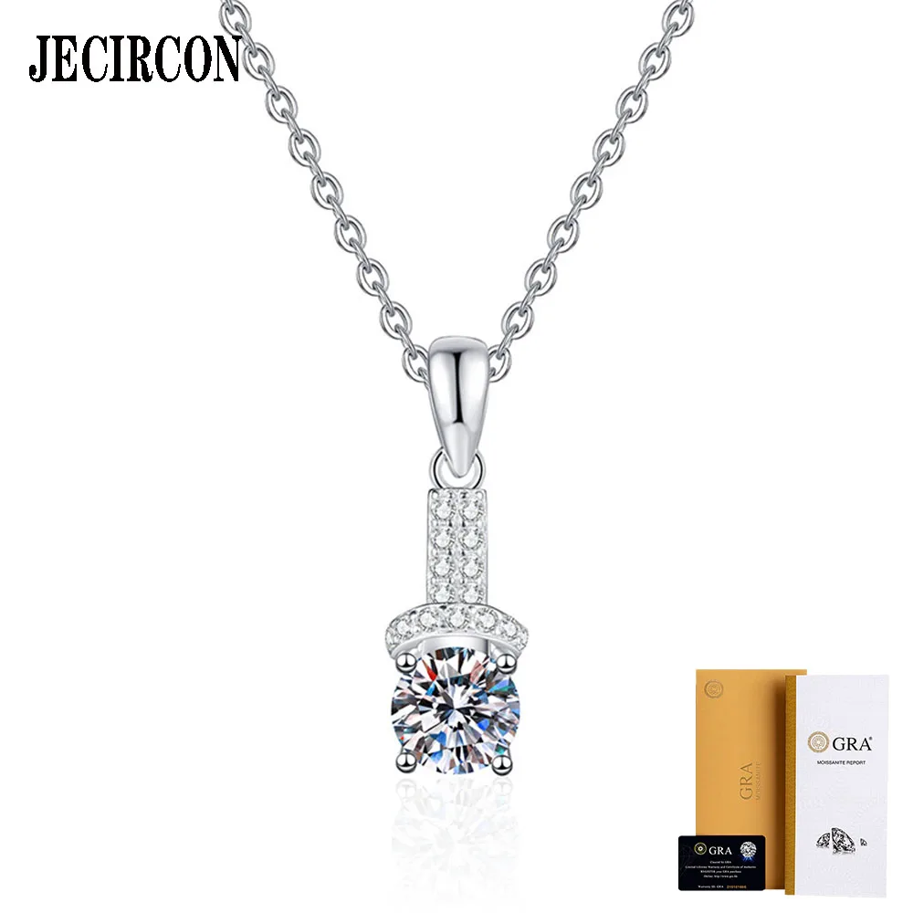 JECIRCON S925 Sterling Silver Necklace for Women 1 Carat Moissanite Pendant Clavicle Chain Light Luxury Niche Jewelry Wholesale
JECIRCON S925 Sterling Silver Necklace for Women 1 Carat Moissanite Pendant Clavicle Chain Light Luxury Niche Jewelry Wholesale