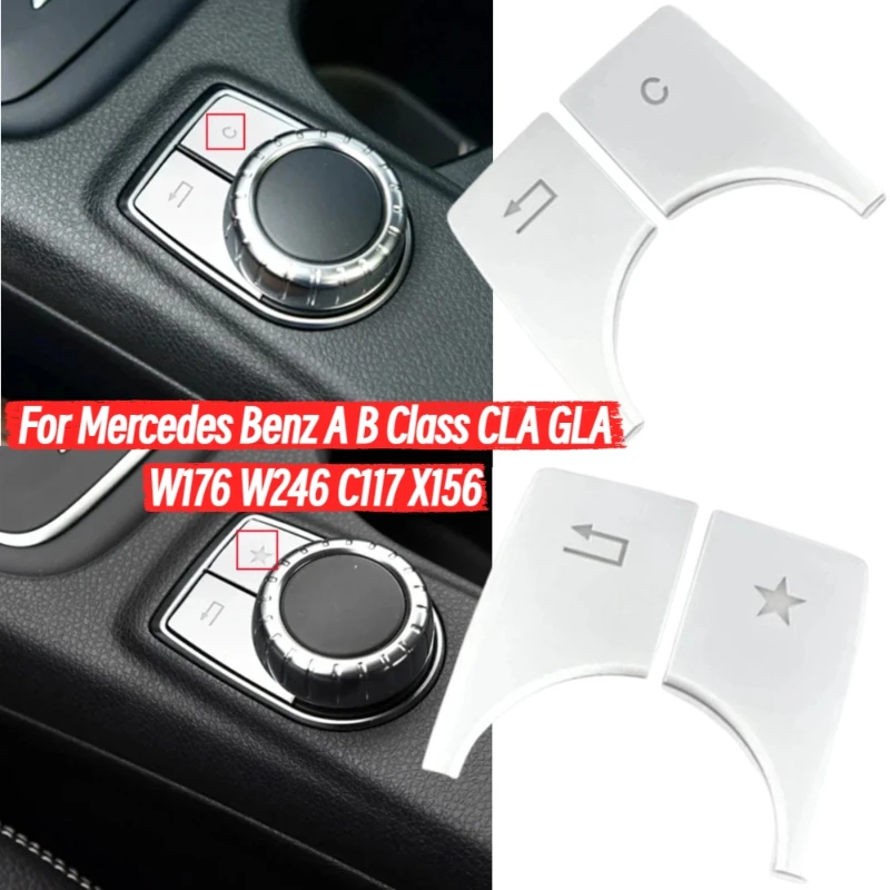 Silver ABS Car Center Console Multimedia Buttons Cover Trim Stickers For Mercedes Benz A B Class CLA GLA W176 W246 C117 X156
Silver ABS Car Center Console Multimedia Buttons Cover Trim Stickers For Mercedes Benz A B Class CLA GLA W176 W246 C117 X156