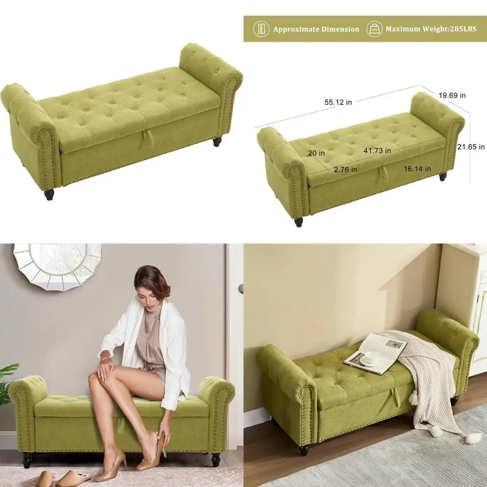 Большая мягкая оттоманская скамья для хранения вещей и пуговицами для спальни и прихожей
Большая мягкая оттоманская скамья для хранения вещей и пуговицами для спальни и прихожей