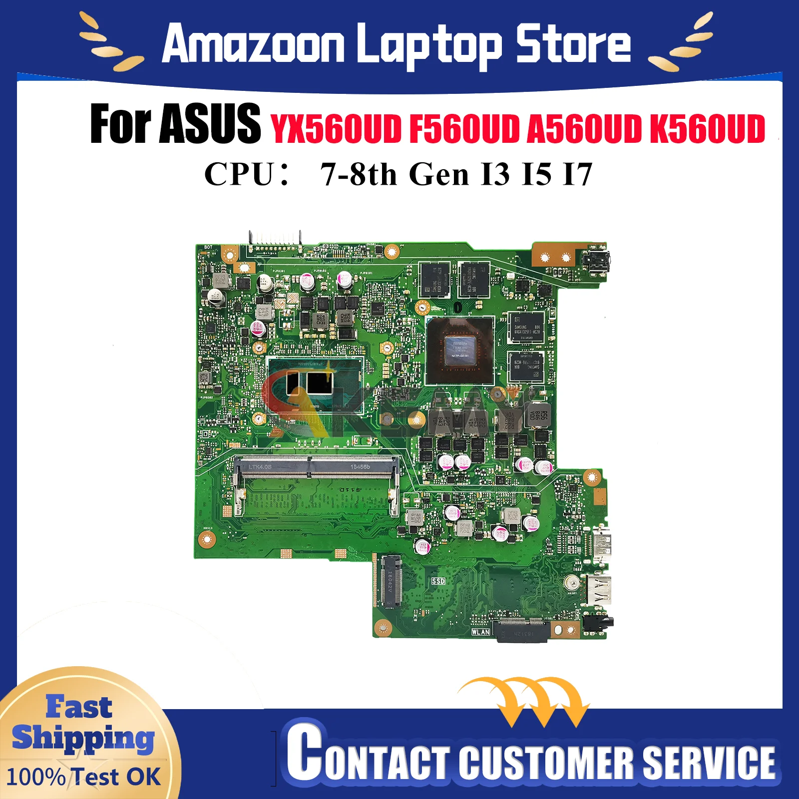 Материнская плата для ноутбука X560UD для ASUS VivoBook X560UD F560UD A560UD YX560UD K560UD X560U с процессором I3 I5 I7 100% тестирование ОК
Материнская плата для ноутбука X560UD для ASUS VivoBook X560UD F560UD A560UD YX560UD K560UD X560U с процессором I3 I5 I7 100% тестирование ОК