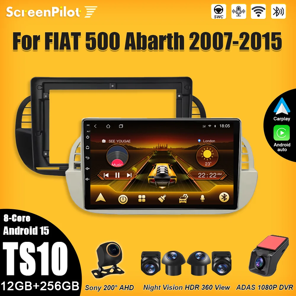 Android 15 For Car Radio FIAT 500 Abarth 2007-2015 Multimedia Video Player 2 din Carplay 8 Core Touch Screen Wifi 5G Bluetooth
Android 15 For Car Radio FIAT 500 Abarth 2007-2015 Multimedia Video Player 2 din Carplay 8 Core Touch Screen Wifi 5G Bluetooth