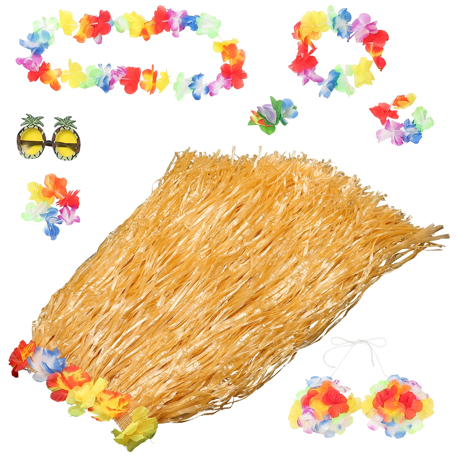 8 PCS Dance Costume Hawaiian Luau Women Outfit Accessories Girls Grass Skirts for Adult Dress
8 PCS Dance Costume Hawaiian Luau Women Outfit Accessories Girls Grass Skirts for Adult Dress