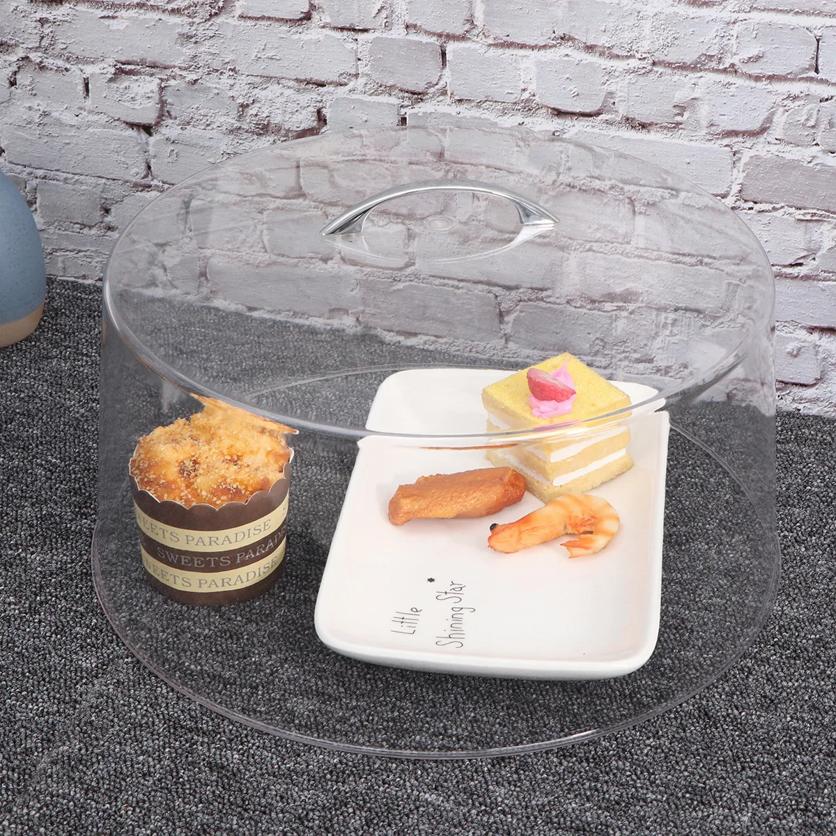 Anti-fall Cake Cover Dessert Lid Automatic Transparent Dish Western Dishes Clear 
Anti-fall Cake Cover Dessert Lid Automatic Transparent Dish Western Dishes Clear