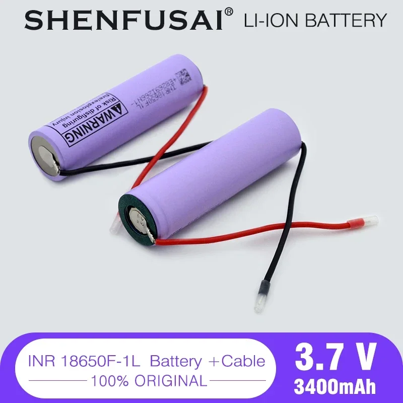Lithium ion r 18650F-1L 3.7V 3400mAhechargeable battery high-power discharge 20A high current DIY silicone wire
Lithium ion r 18650F-1L 3.7V 3400mAhechargeable battery high-power discharge 20A high current DIY silicone wire