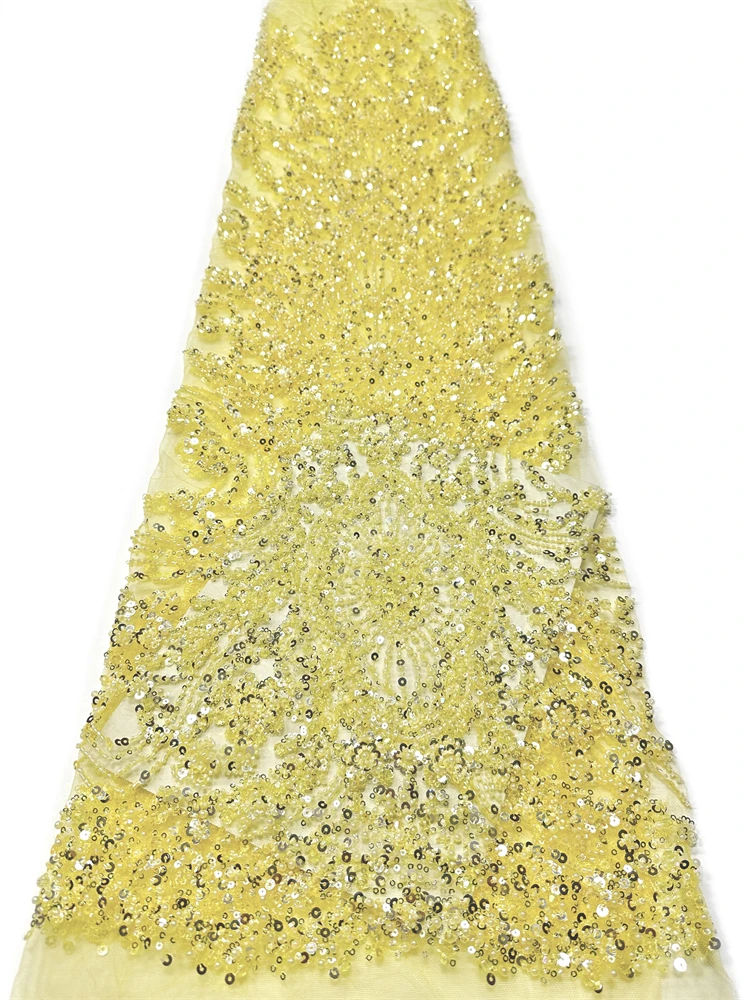 Luxury African Groom High-Quality Embroidery Beaded Lace Fabric French Sequin for Bridal Wedding Dress Material
Luxury African Groom High-Quality Embroidery Beaded Lace Fabric French Sequin for Bridal Wedding Dress Material