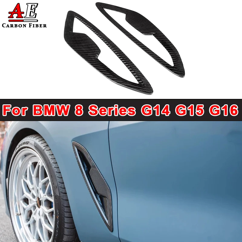 For BMW 8 Series G14 G15 G16 830i 840i 2017+ Carbon Fiber Side Fender Air Vent Fins Winglet Canards Splitters Body Kit
For BMW 8 Series G14 G15 G16 830i 840i 2017+ Carbon Fiber Side Fender Air Vent Fins Winglet Canards Splitters Body Kit