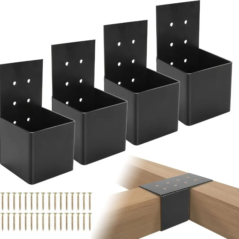 with Screws Black Pergola Bracket Metal Durable Deck Railing Connector Heavy Duty Wall Mounted Fashionable Metal Bracket Garden
with Screws Black Pergola Bracket Metal Durable Deck Railing Connector Heavy Duty Wall Mounted Fashionable Metal Bracket Garden