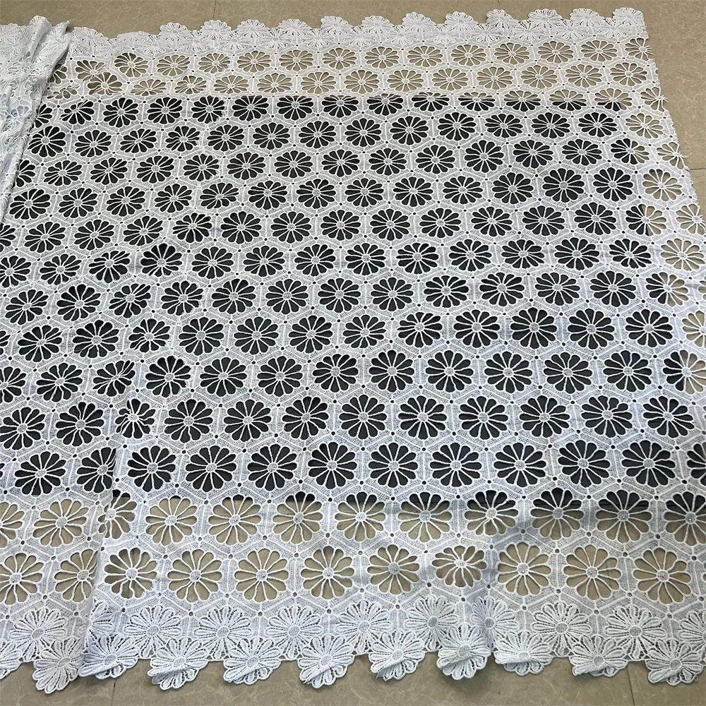 African Nigerian Embroidery Lace Fabric,Cotton,For Sewing,Fabrics,By The Meter,Cloth,Water Soluble,Party Dresses,Tulle,5 Yards
African Nigerian Embroidery Lace Fabric,Cotton,For Sewing,Fabrics,By The Meter,Cloth,Water Soluble,Party Dresses,Tulle,5 Yards